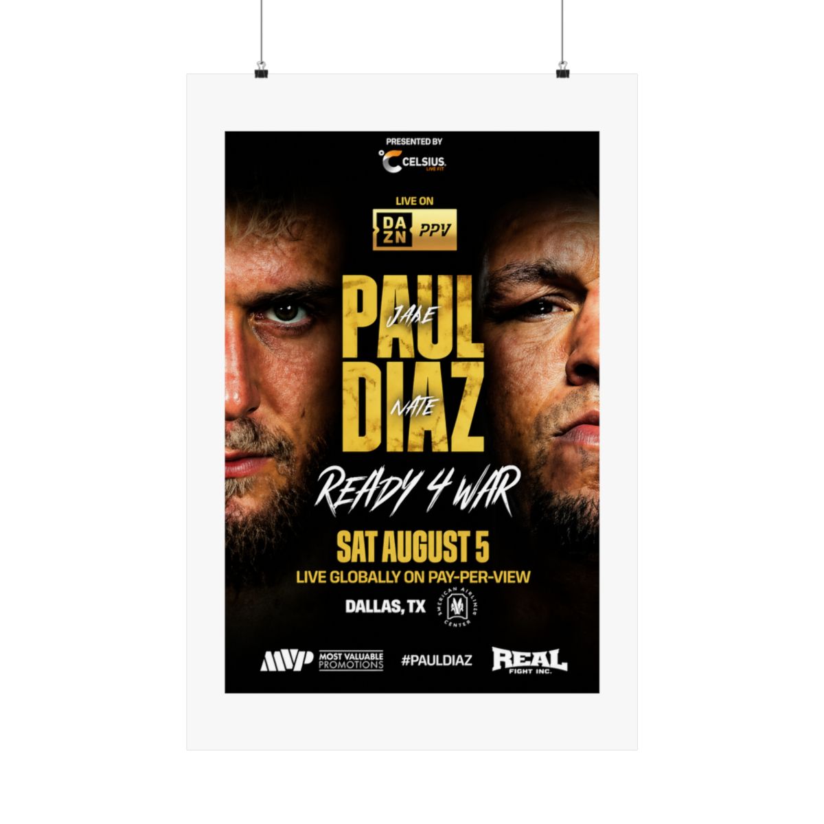Jake Paul Advertising Boxing Match Between Poster